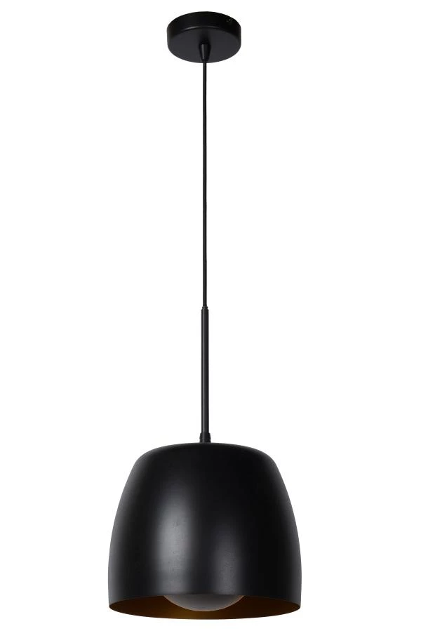 Lucide NOLAN - Hanglamp - Ø 24 cm - 1xE27 - Zwart - uitgezet